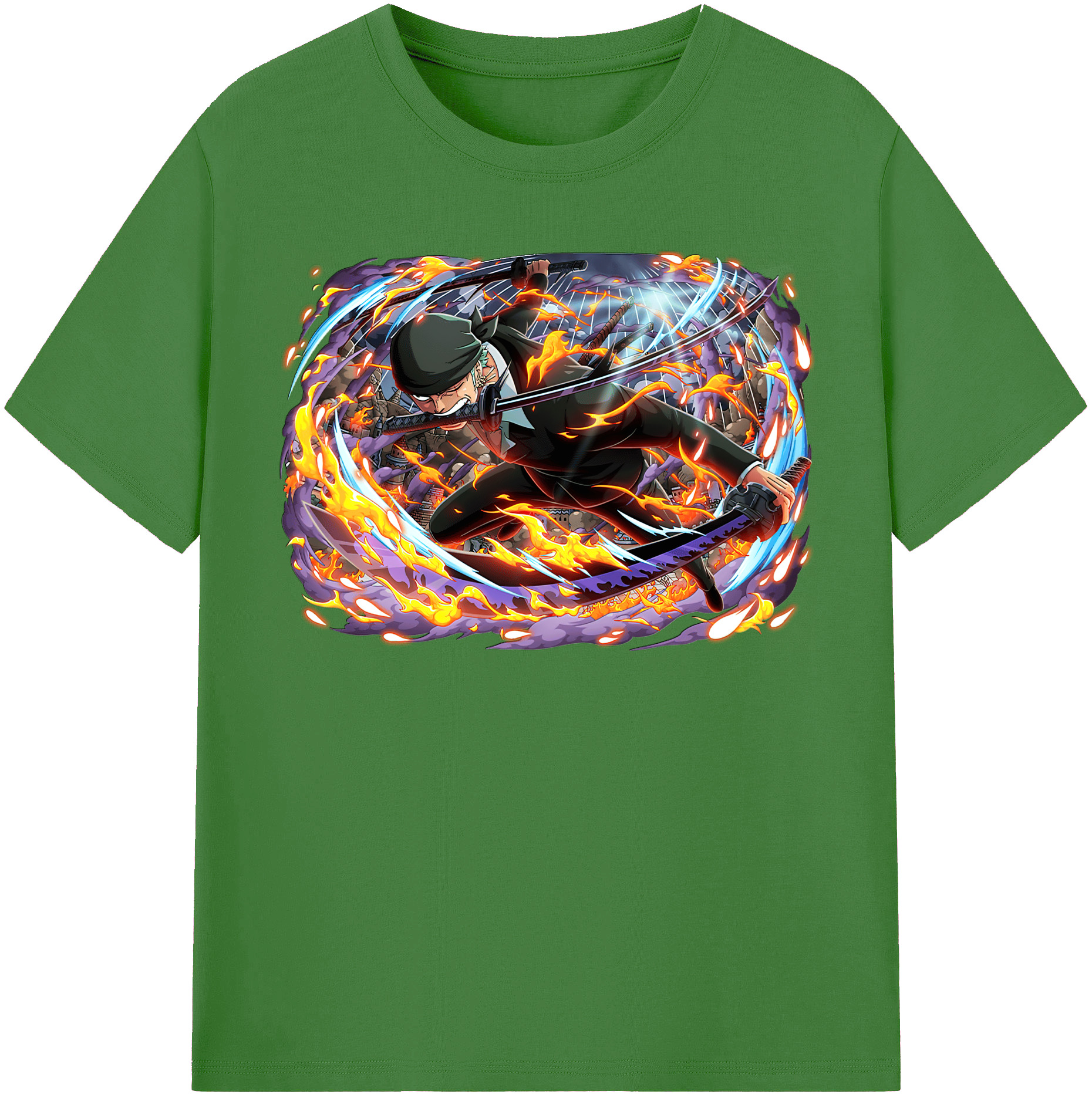 ワンピース ロロノア・ゾロ ONE PIECE Roronoa Zoro レディースカジュアルプリントTシャツ（綿100％）